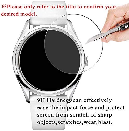 Synvy [3 Pack] מגן מסך זכוכית מחוסמת, תואם ל- Garmin Vivomove 3S Vivomove3s 9h הסרט Smartwatch Smart Watch Resectes